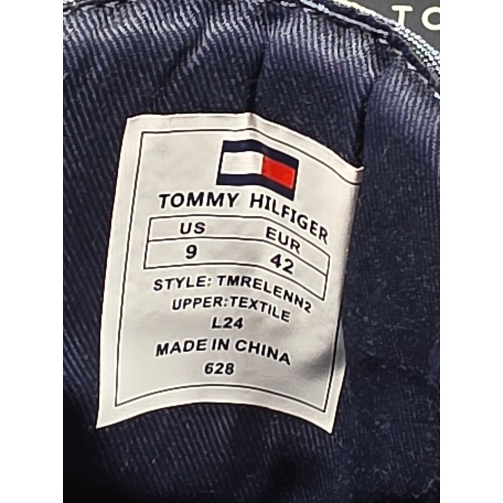 Tommy Hilfiger Men's Canvas Boat Shoes Navy Blue Lace Up Loafers - Picture 8 of 15
